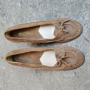 Michael Michael Kors brown suede loafer wedge